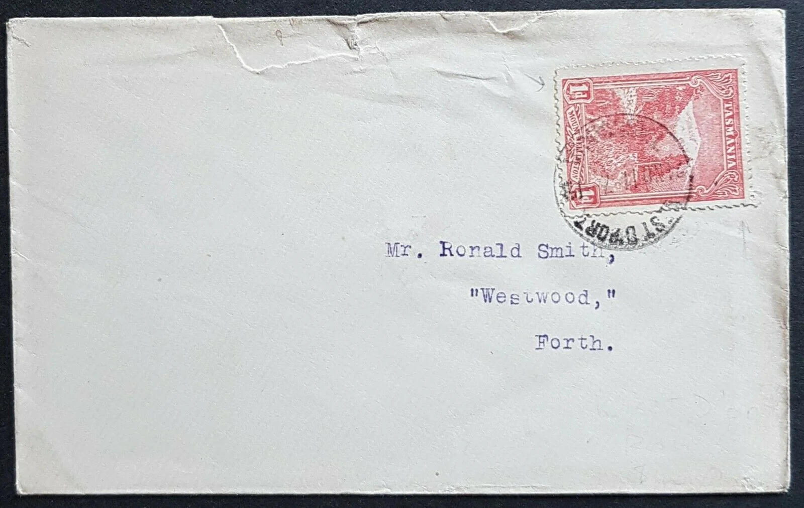 Tasmania Australian States 1d Mount Wellington 1911 Cover West Devonport - Forth