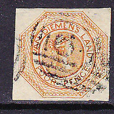 Tasmania Australian States SG 11 4d dull orange Courier Position 14 Fine used.