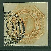 Tasmania Australian States SG 9 4d pale orange Courier FU