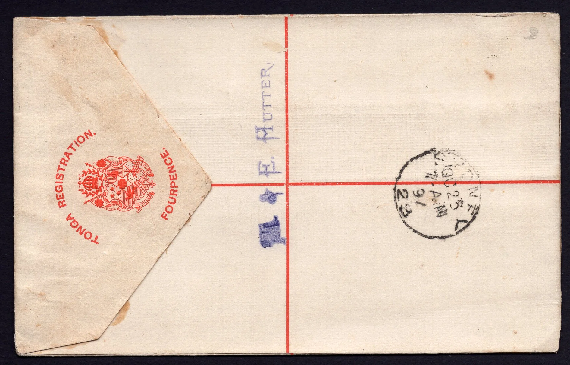 Tonga Toga 1897 Registered Envelope sent to Sydney - Image 2