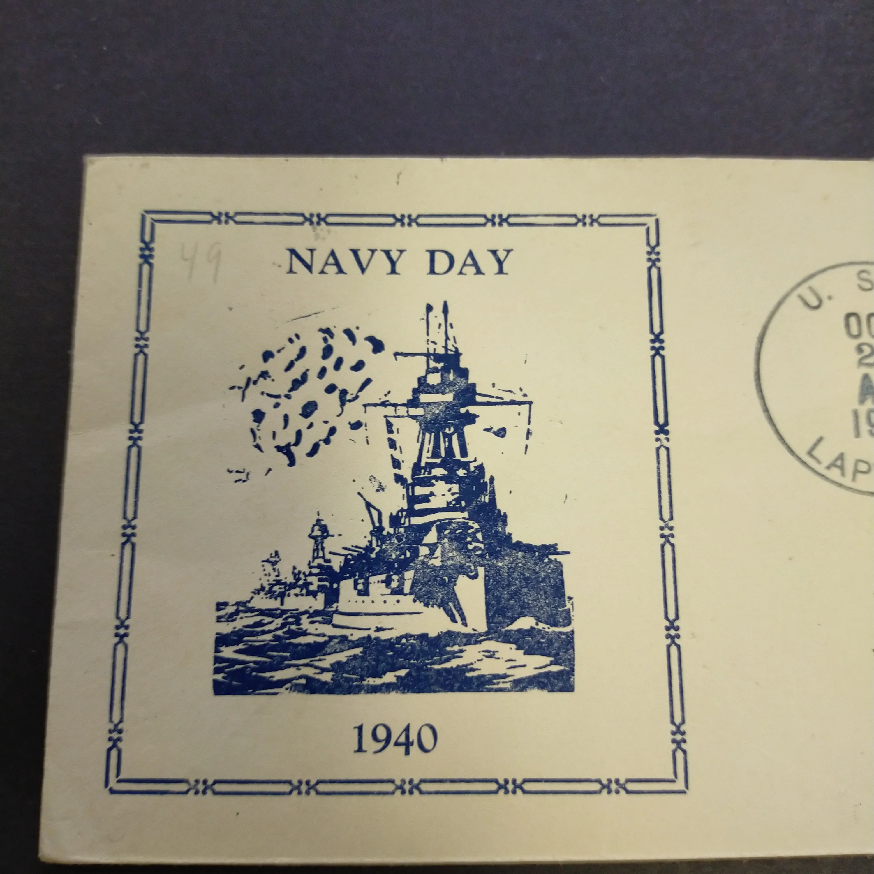 USA American 1940 U.S.S. Lapwing To Portsmouth New Hampshire Galapagos Ecuador CDS - Image 2