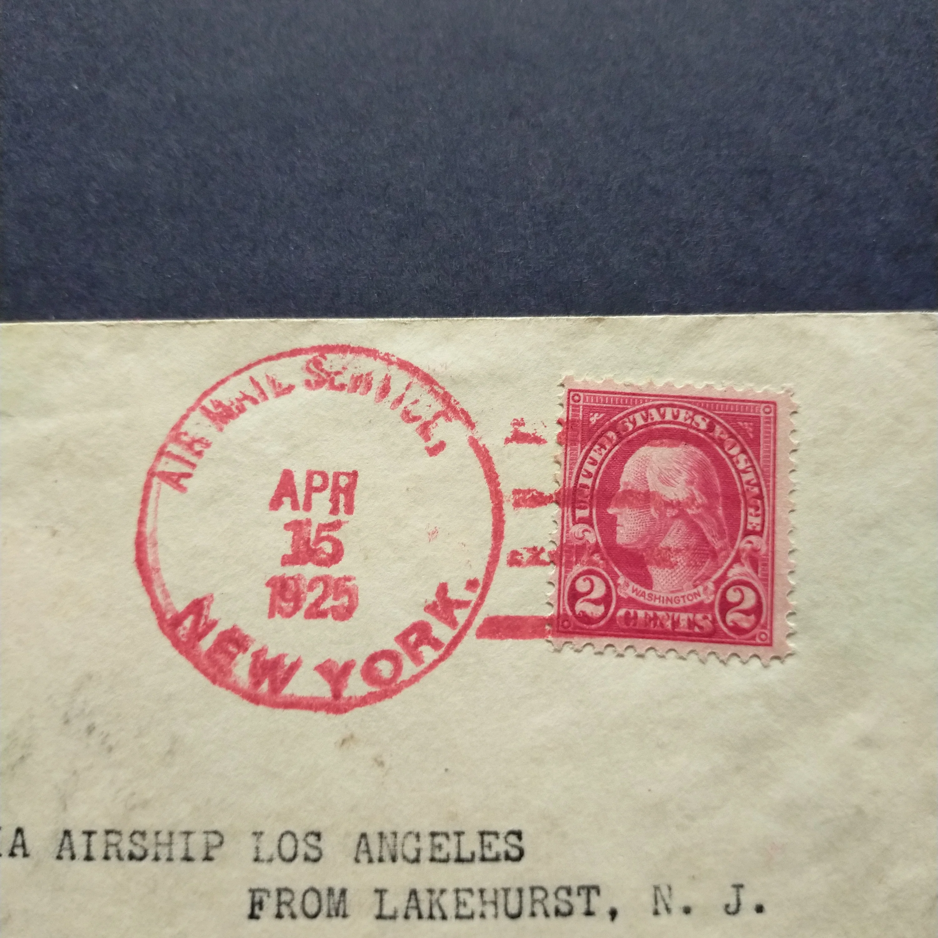USA American Cover 1925 Airmail Airship Los Angeles From Lakehurst New Jersey to Bermuda First Airship Flight - Image 3