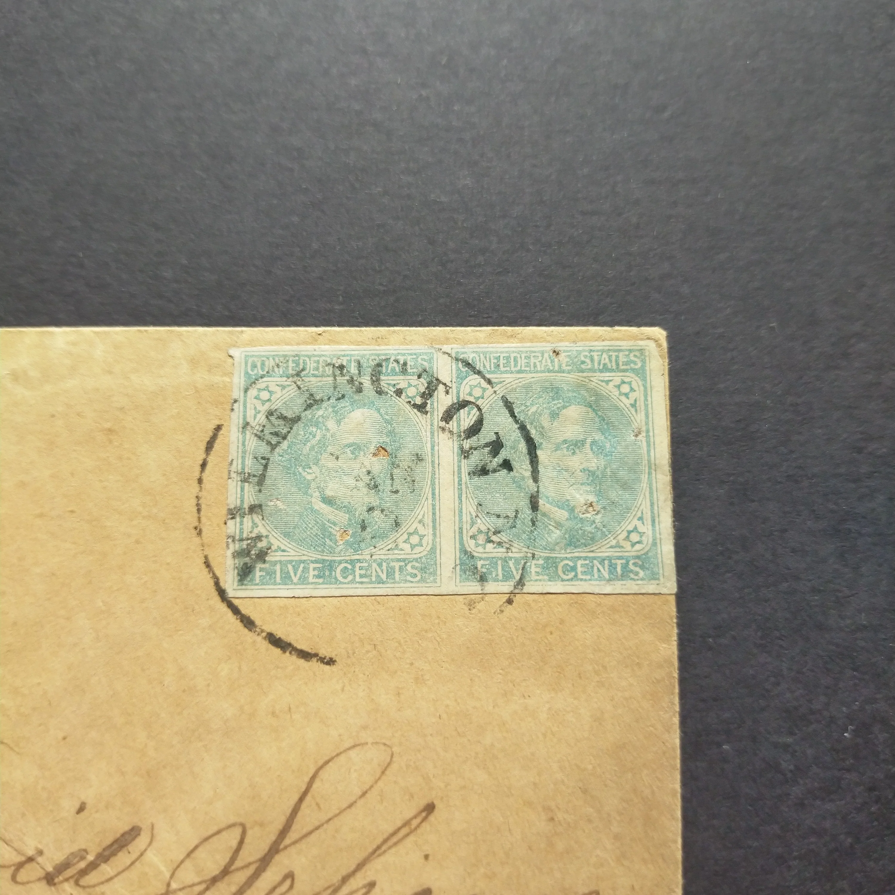 USA 1862 American Cover Civil War Confederate States 5c Jefferson Davis - Image 3