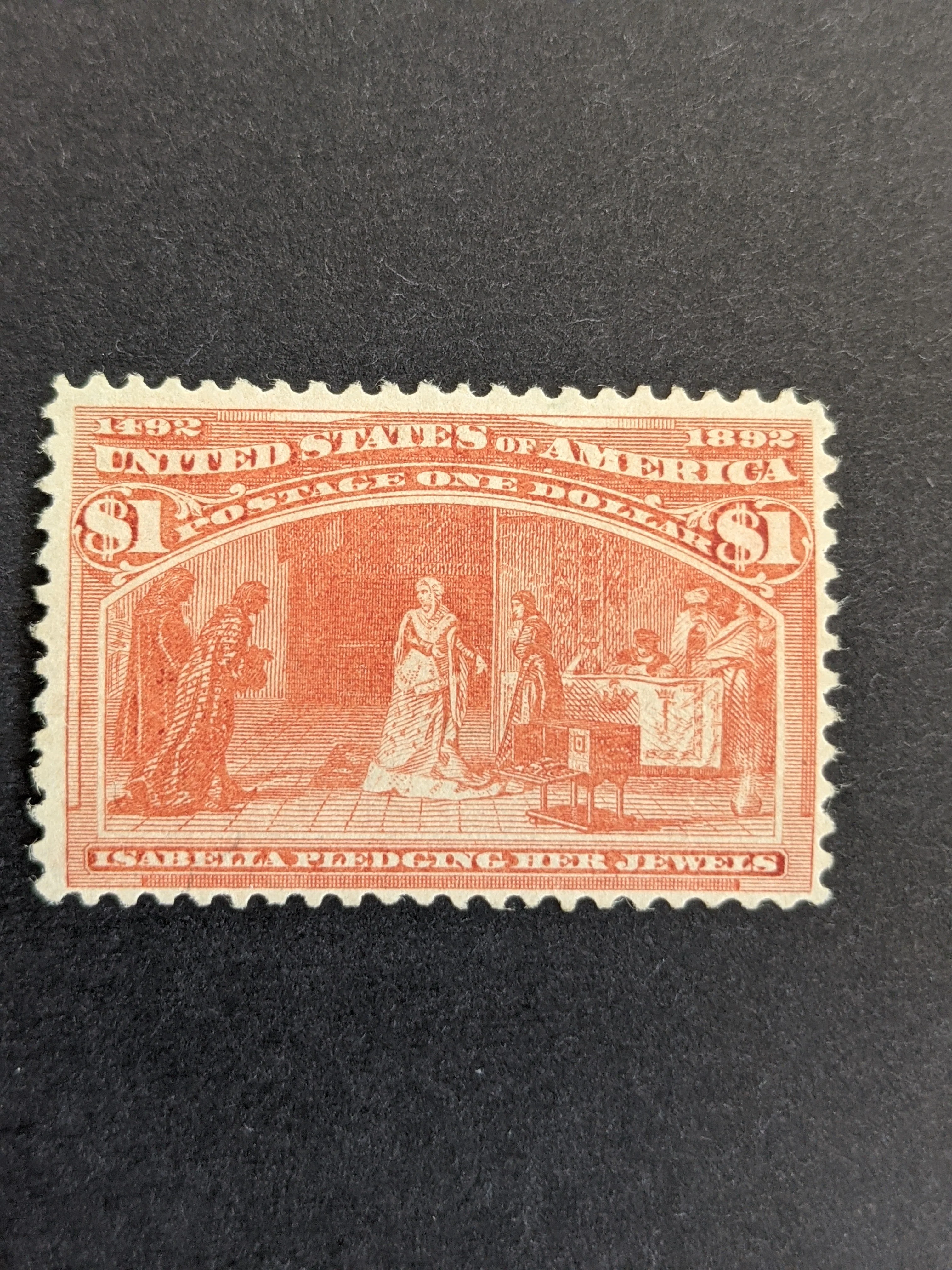 USA Scott# 241 $1 red Columbus MUH - Image 3