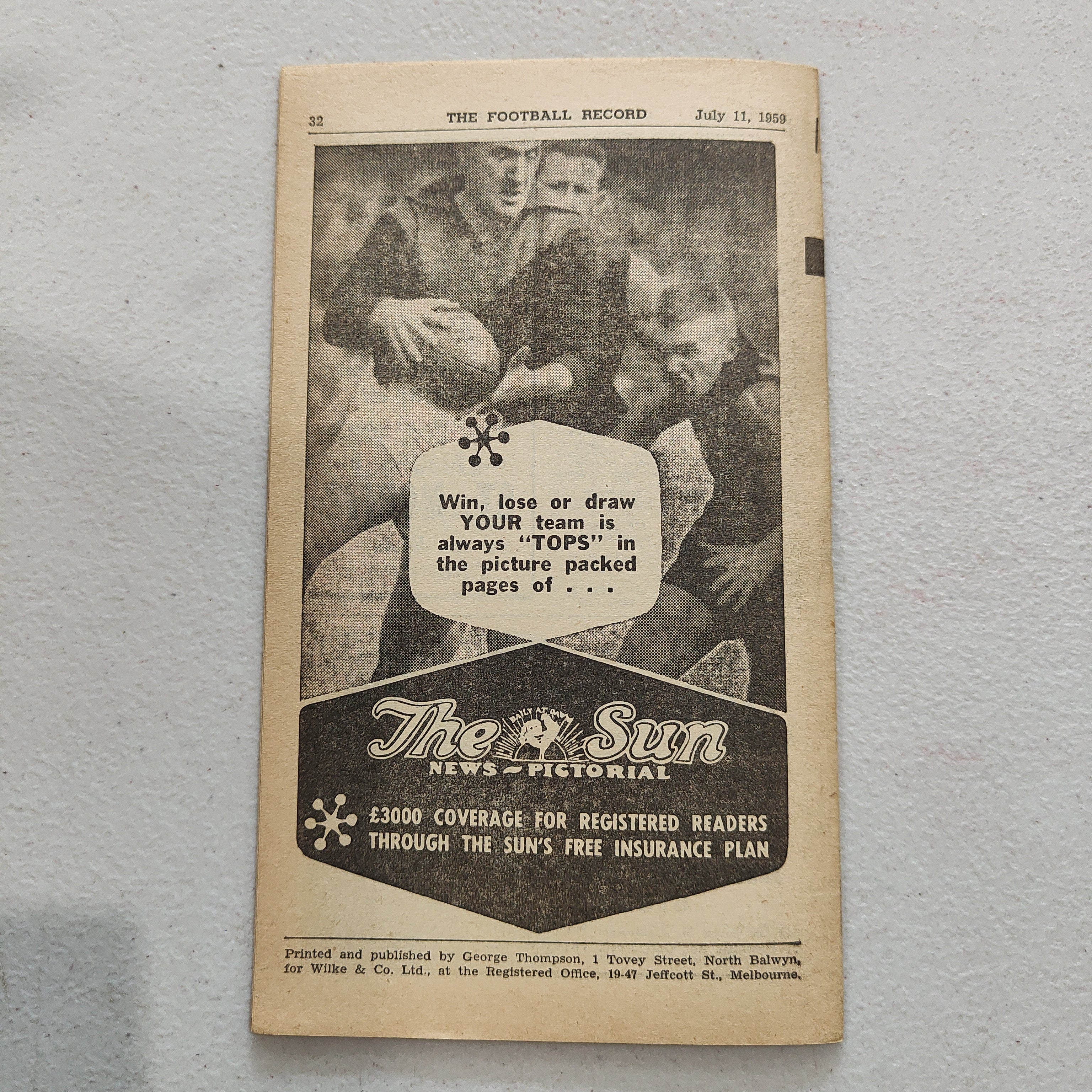 VFL 1959 July 11 Carlton v St Kilda Football Record - Image 3