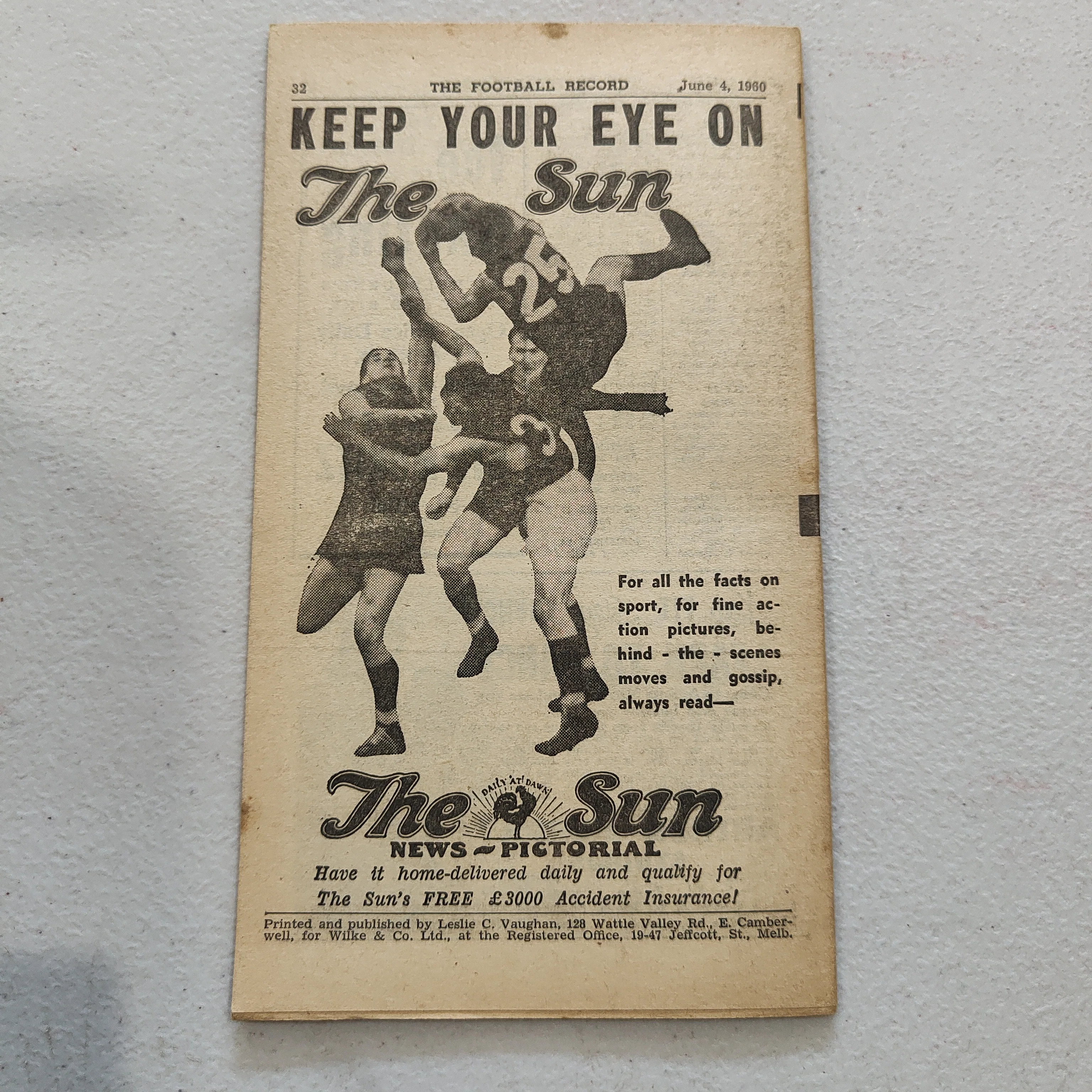 VFL 1960 June 4 St Kilda v Fitzroy Football Record - Image 3