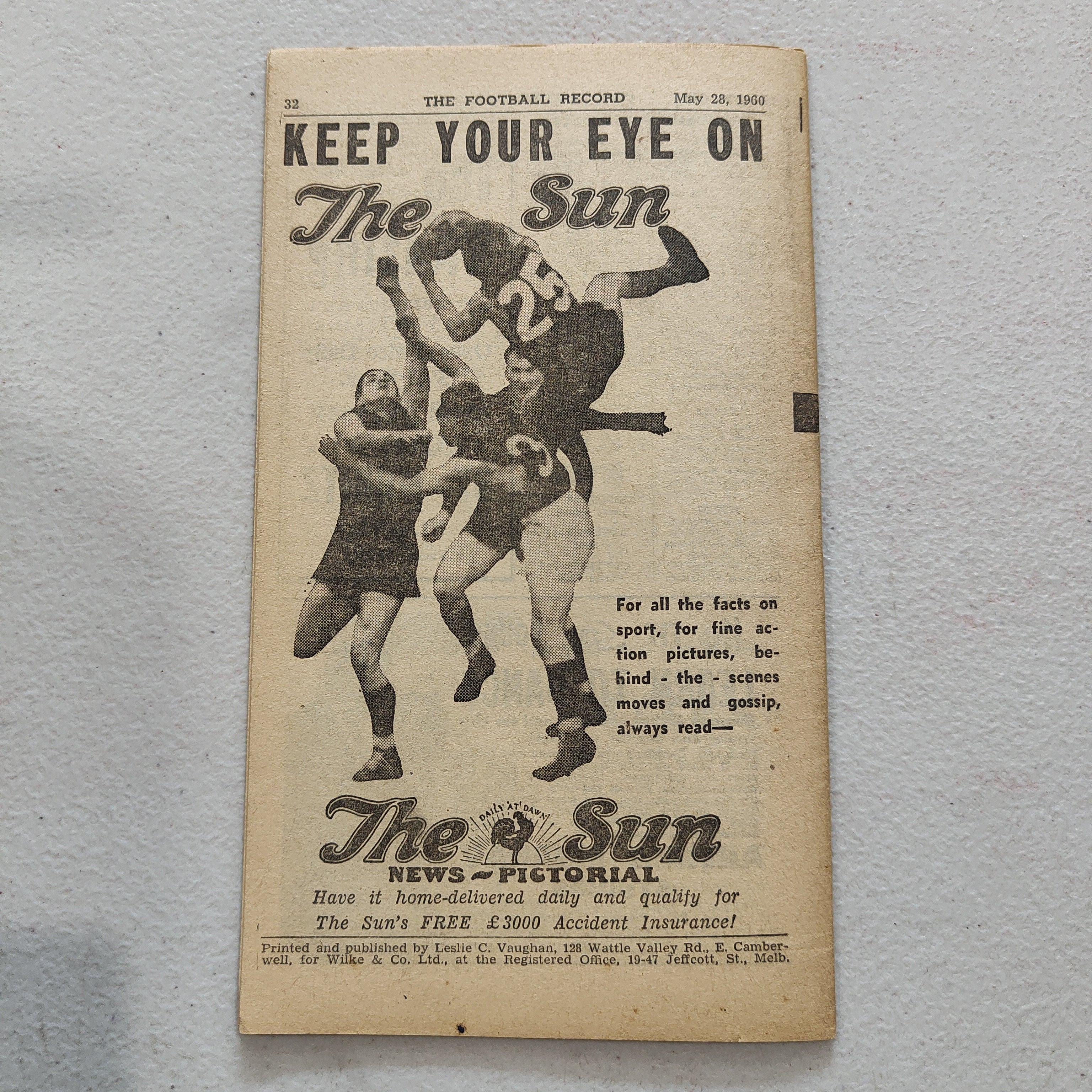 VFL 1960 May 28 South Melbourne v Collingwood Football Record - Image 3