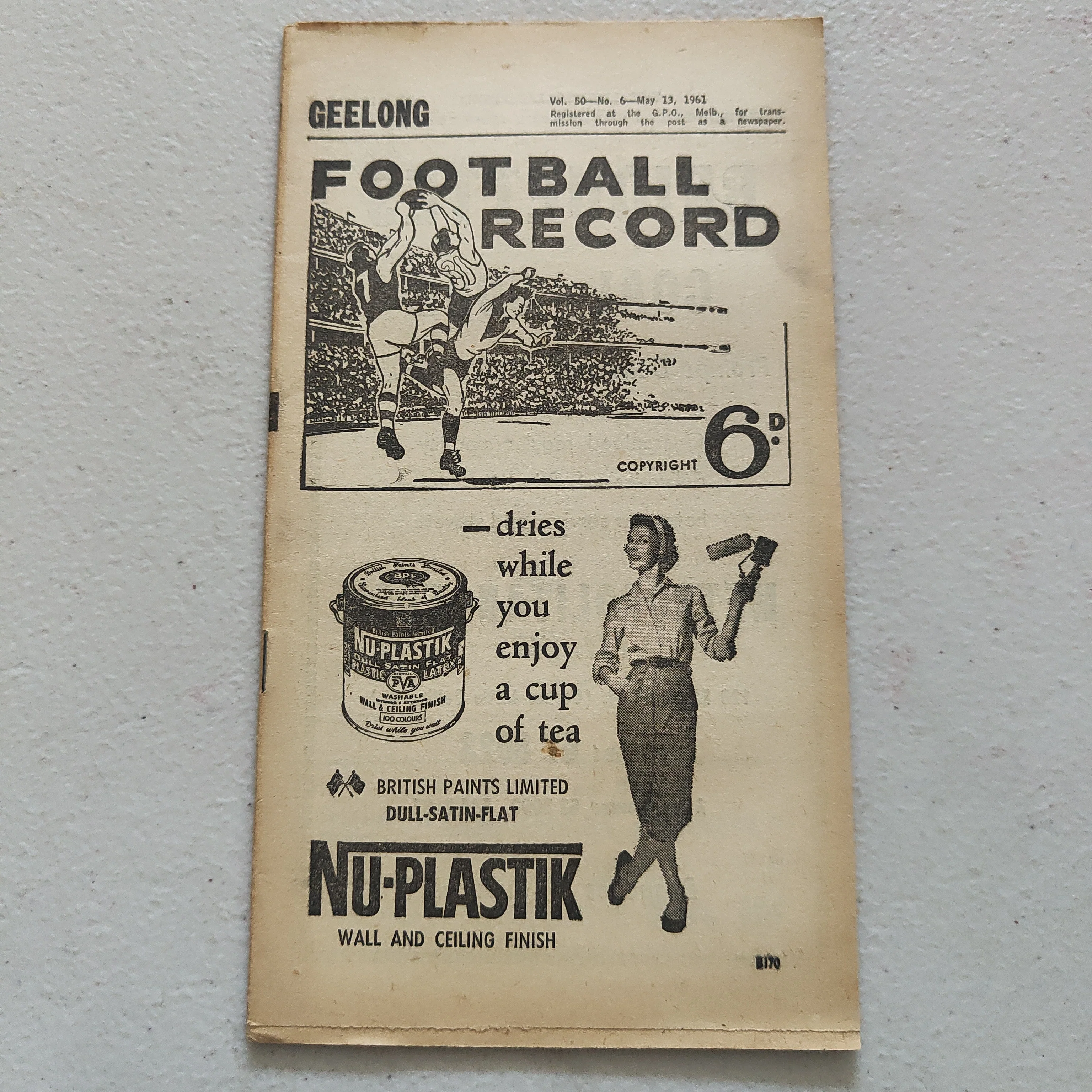 VFL 1961 May 13 Geelong v Melbourne Football Record