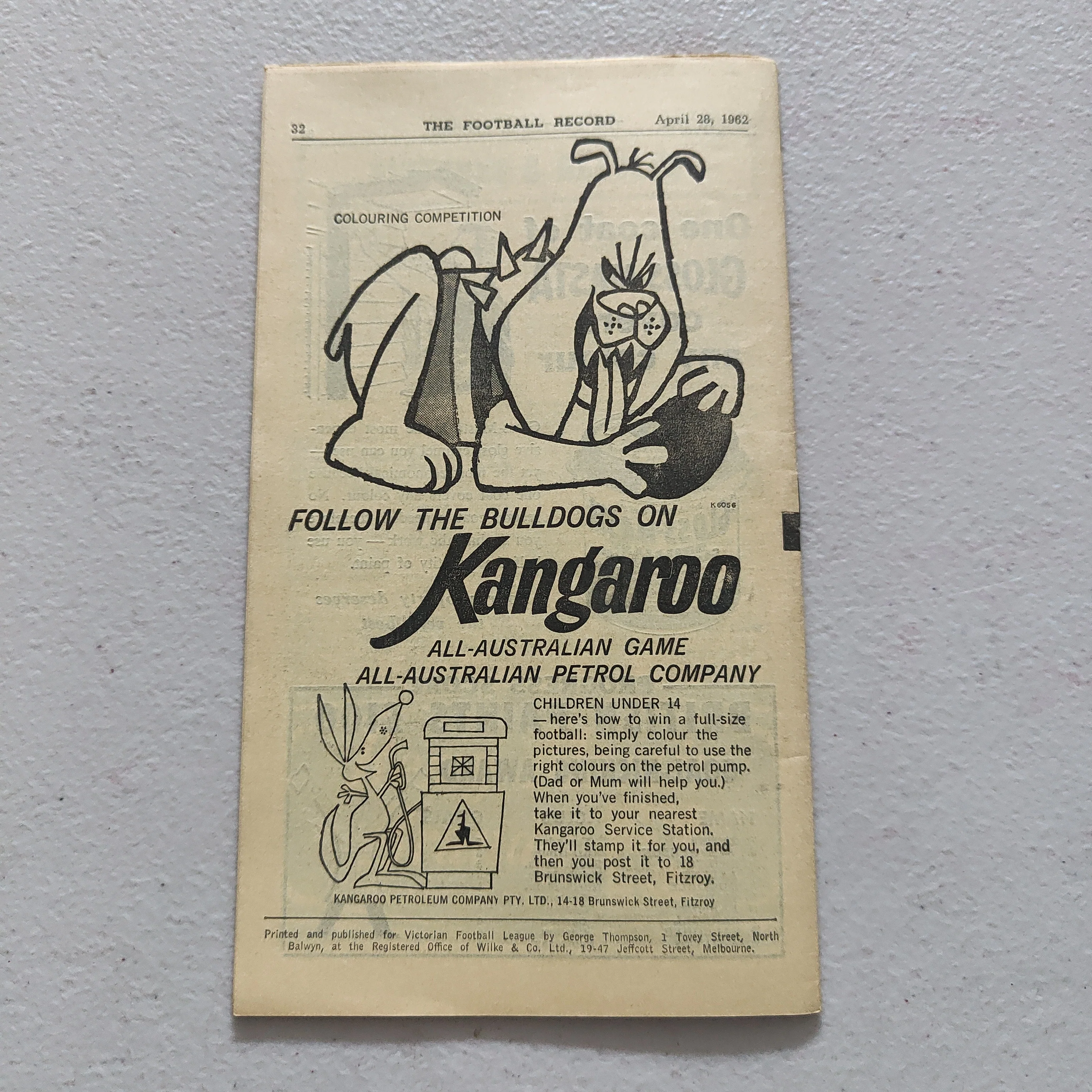 VFL 1962 April 28 Richmond v Carlton Football Record - Image 3