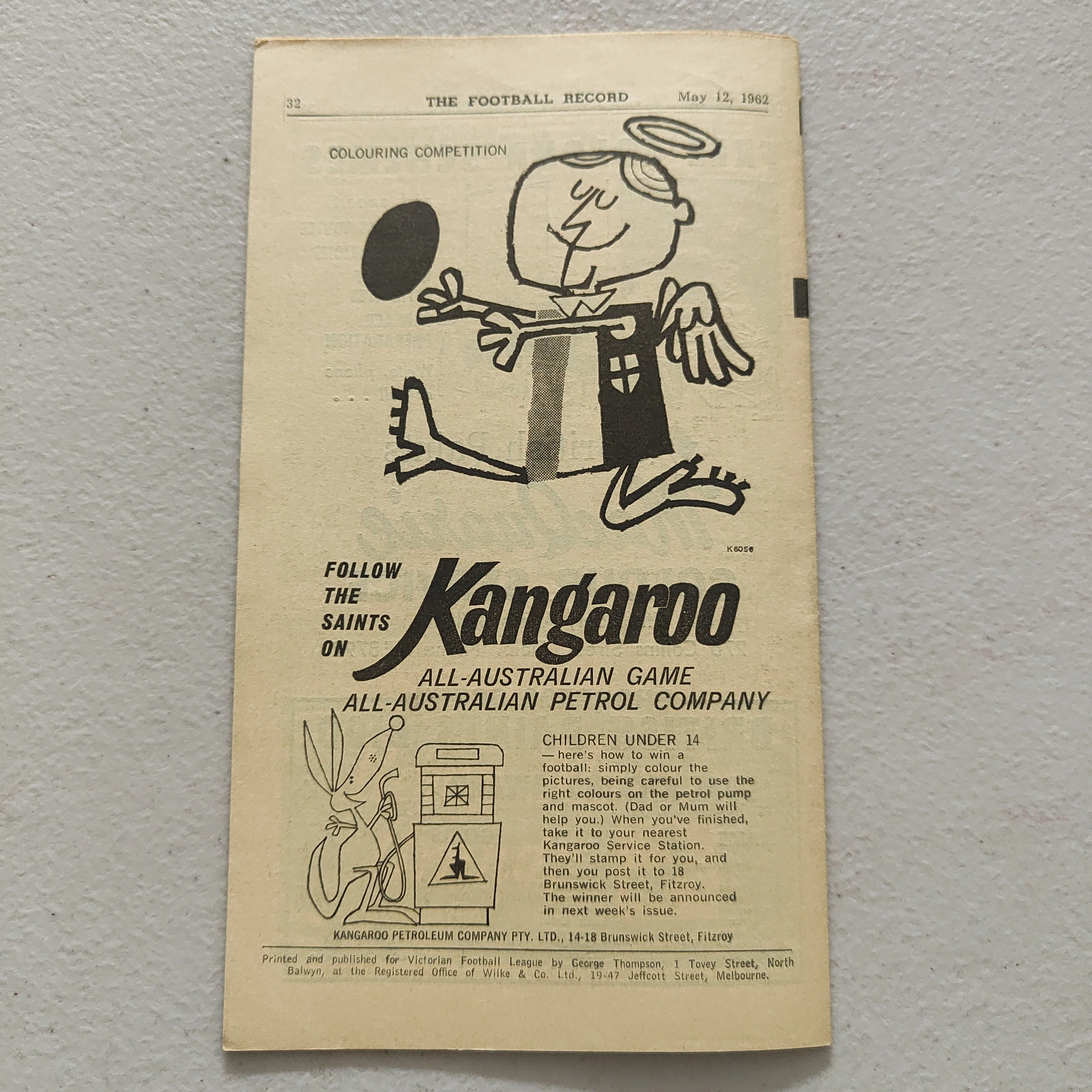 VFL 1962 May 12 St Kilda v Essendon Football Record - Image 3