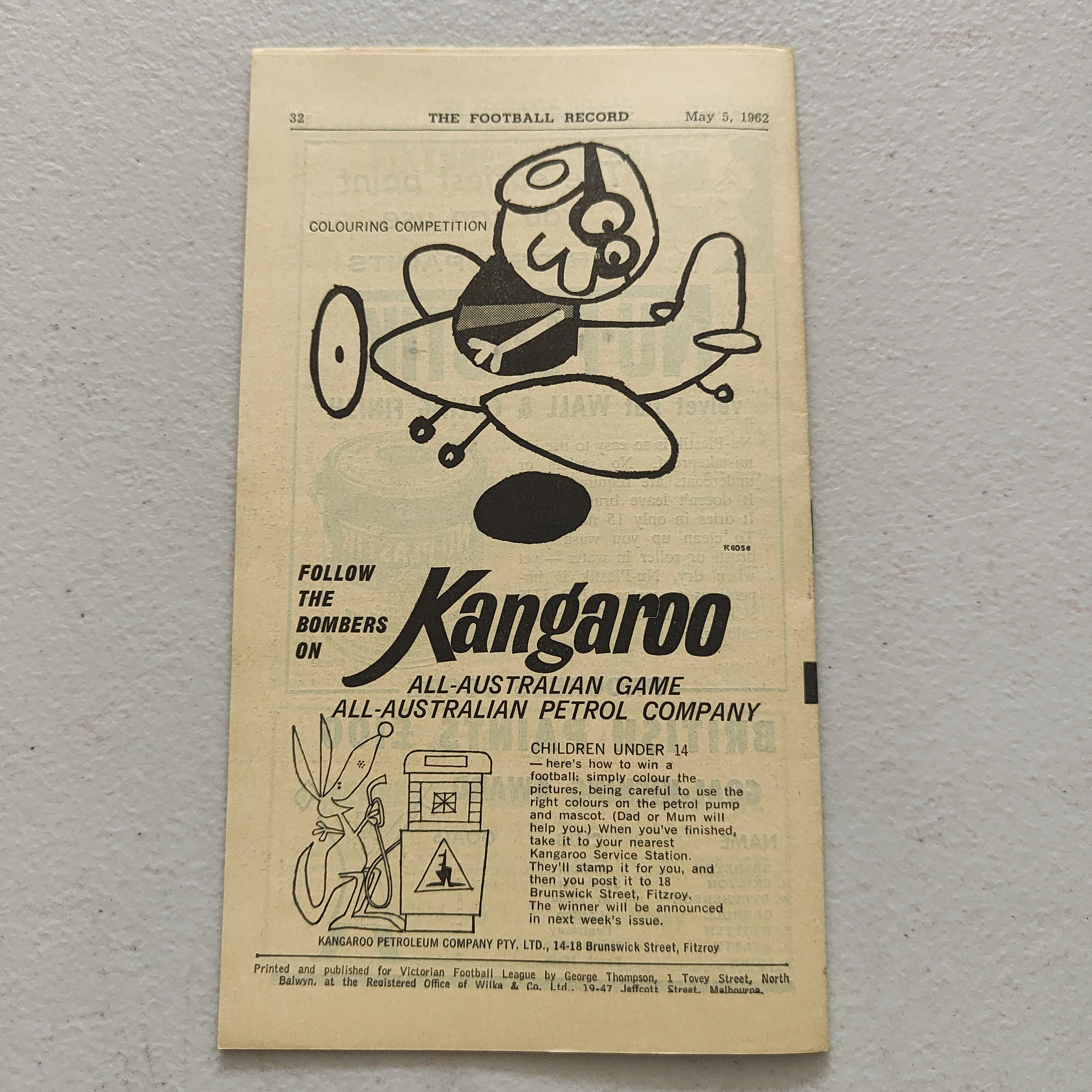 VFL 1962 May 5 Essendon v Richmond Football Record - Image 3