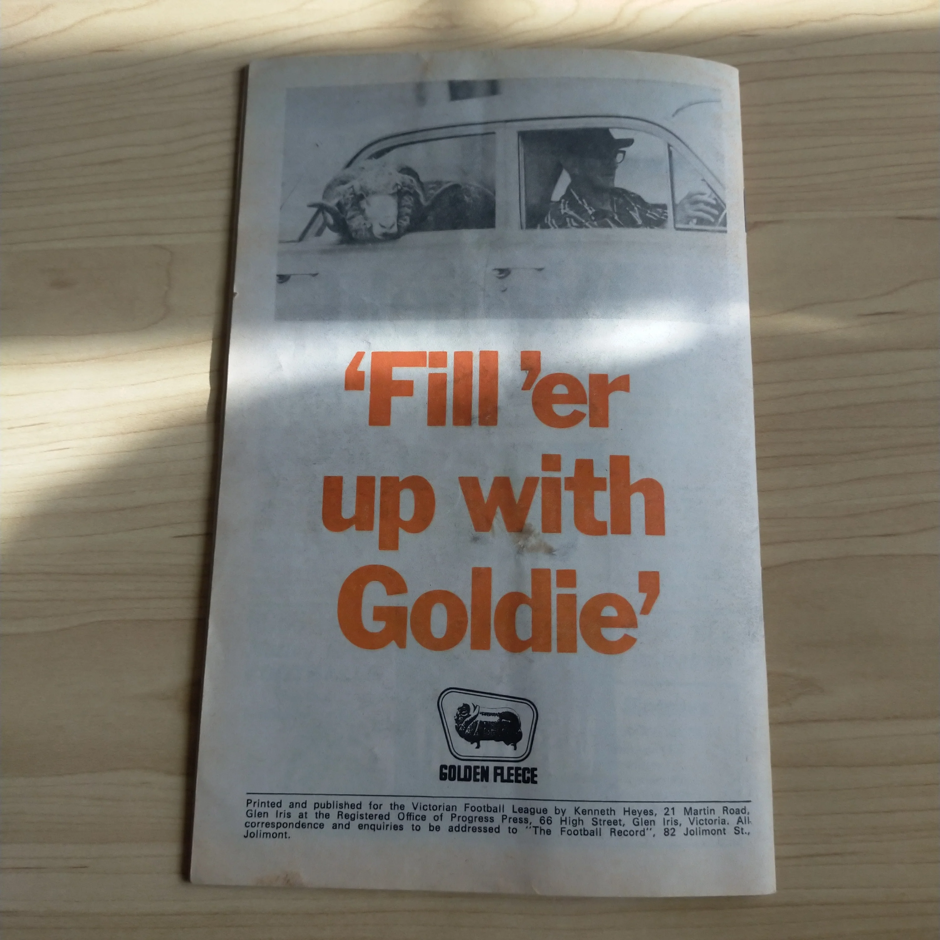 VFL 1973 June 23 South Melbourne v Collingwood Football Record - Image 5