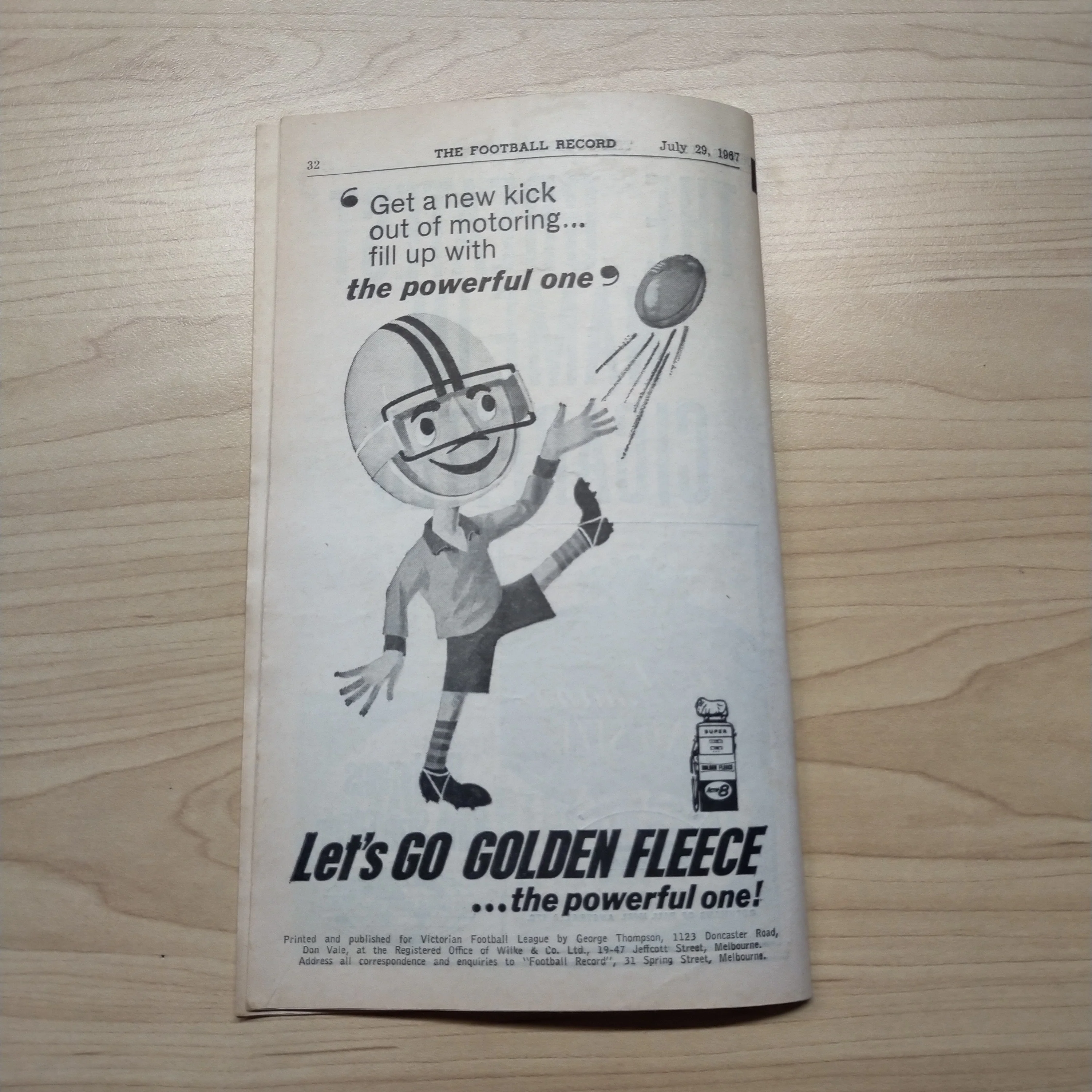 VFL 1967 July 29 Collingwood v Essendon Football Record - Image 5