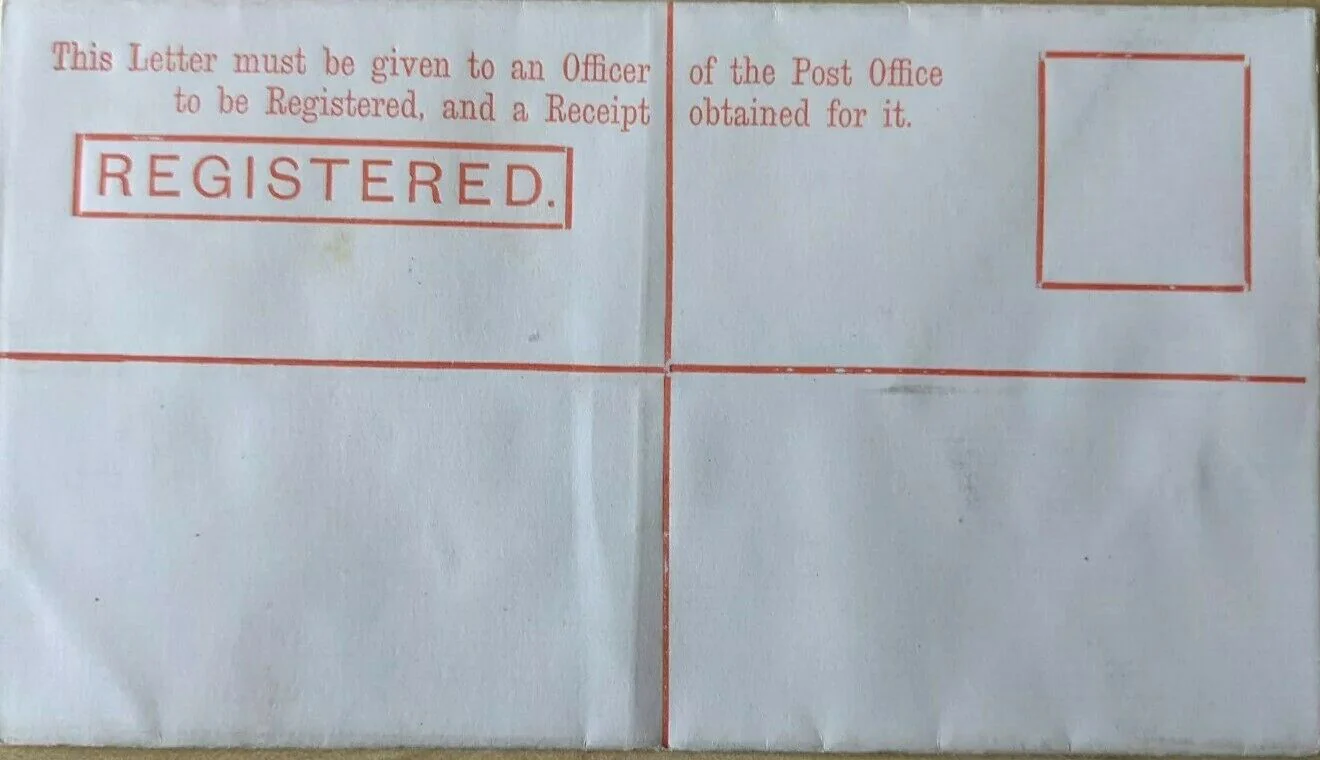 Victoria 4d REGISTERED ENVELOPE postal stationery Pointed Flap HG:5 Mint - Image 2