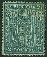 Victoria Australian States SG 276a £2 Blue Arms MH