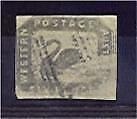 WA Western Australia Australian States SG 19 6d Swan enormous Transfer Flaw error lower right