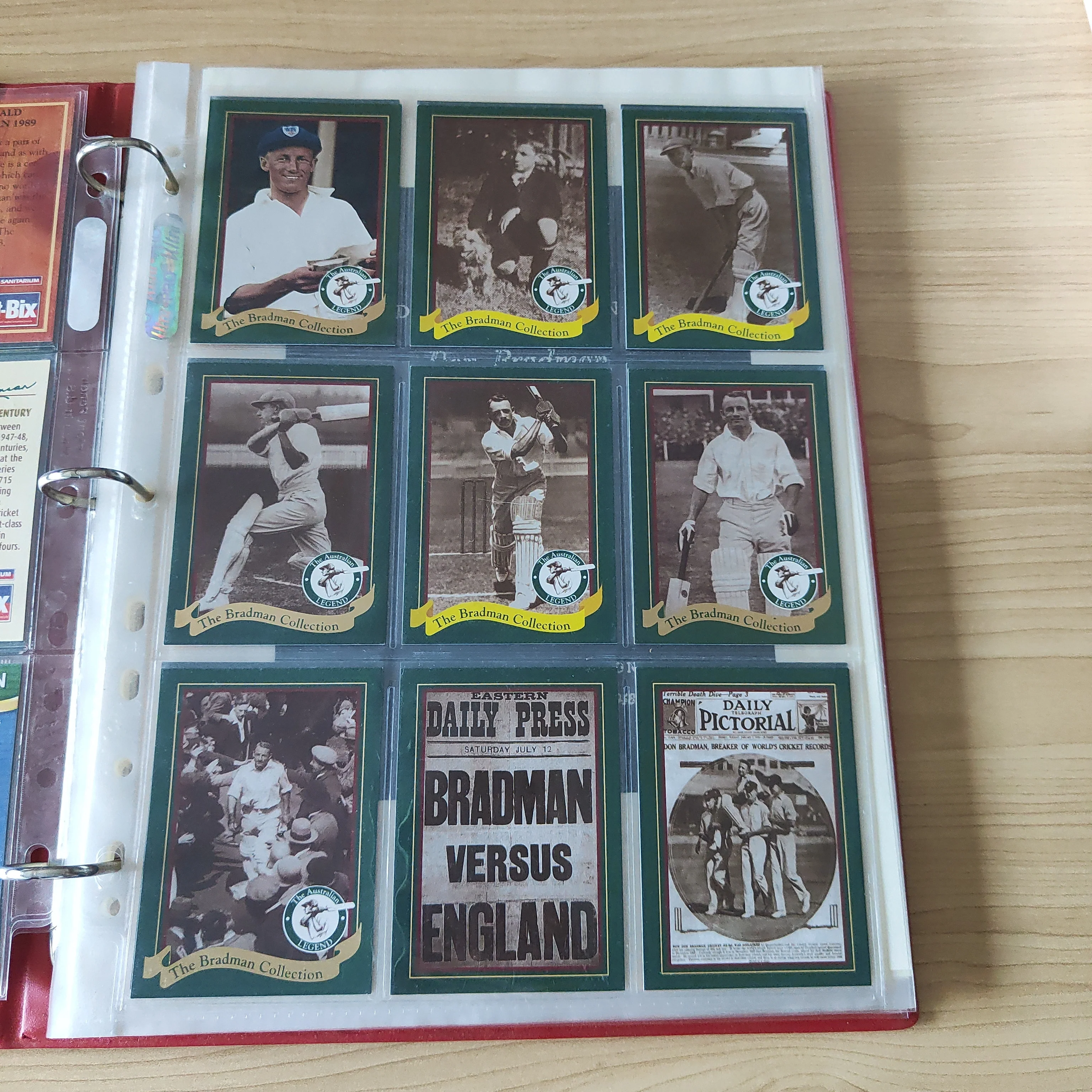 Weetbix Sanitarium The Bradman Collection Cricket Cards In Folder - Image 2