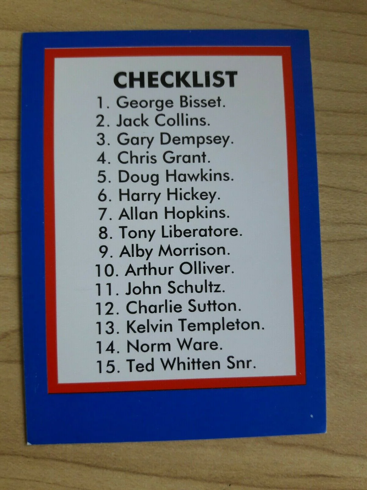Western Bulldogs Card Set Of Caricature Collector Cards Limited To 1000 Sets - Image 3