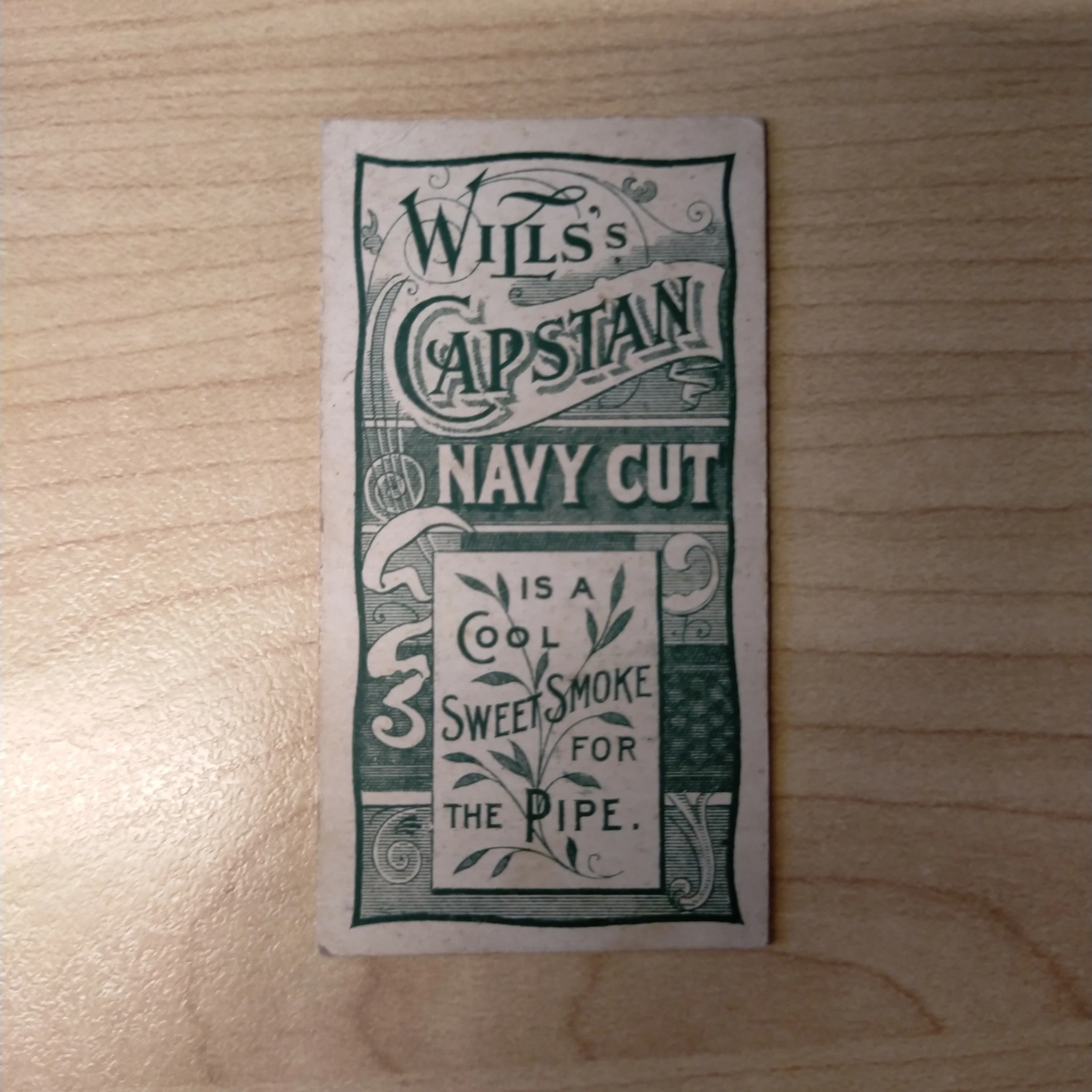 Will's Capstan Cigarettes A J Hopkins North Sydney Green Back Club Cricketers Cricket Cigarette Card - Image 2