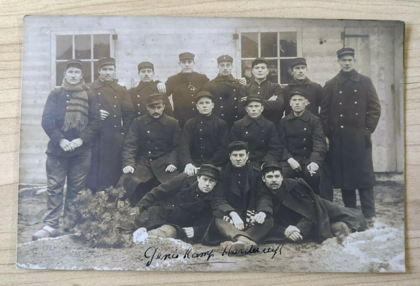 WWI Prisoner of War Postcard of Prisoners posted to Holland.